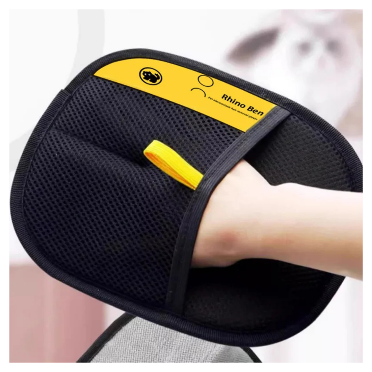 Tierhaarentferner Handschuh - Wiederverwendbar für Katzen & Hunde | Fellzauber™