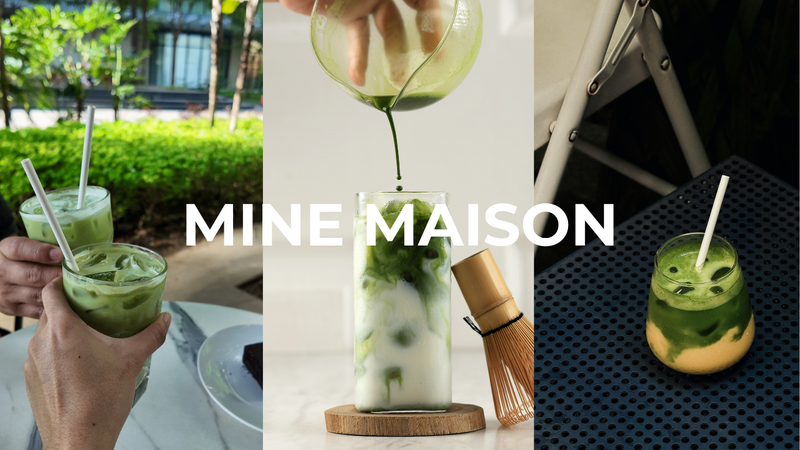 Ästhetische Matcha Morning Routine mit minimalistischem Glas
