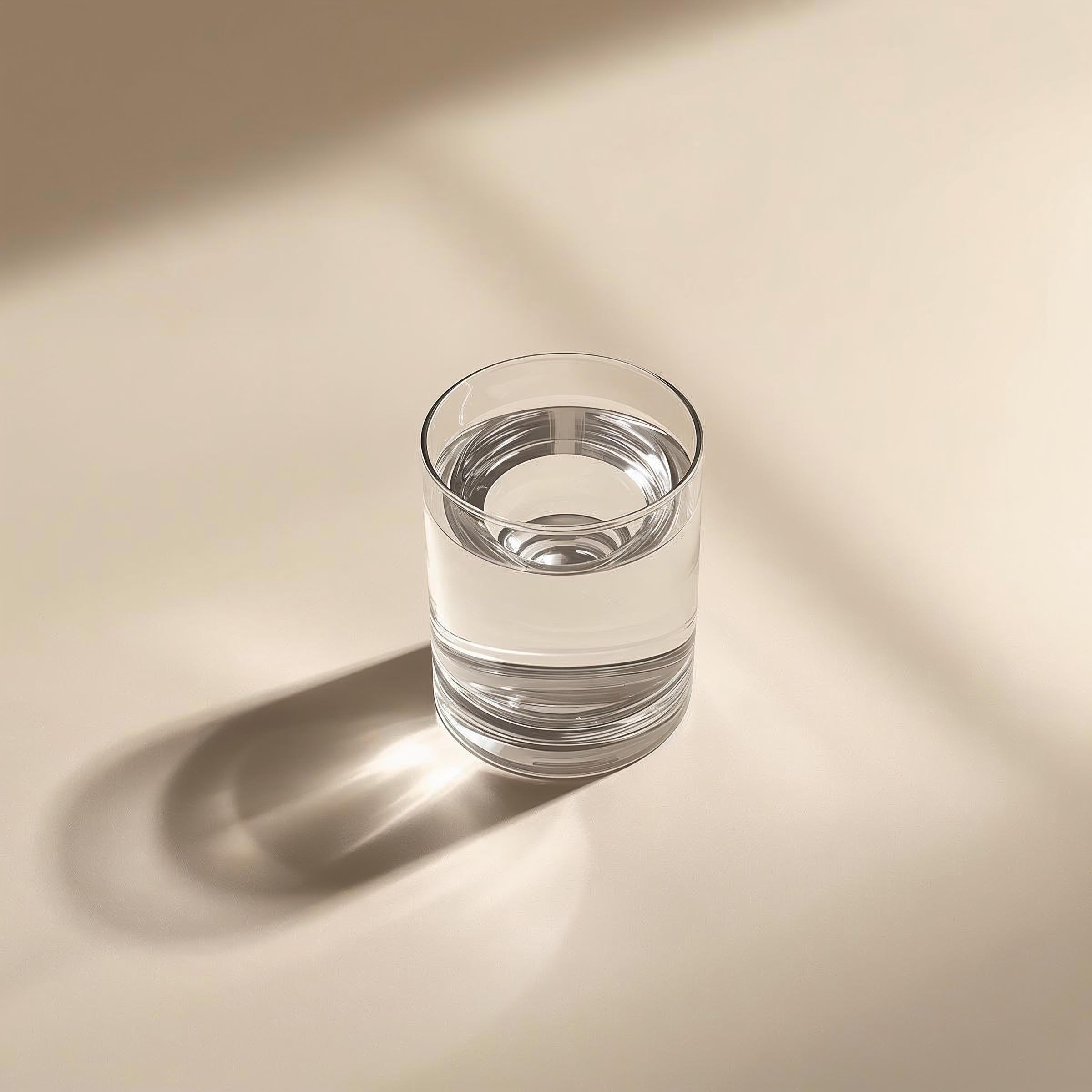 Minimalistische Glasbecher im modernen Design für Kaffee und kalte Getränke