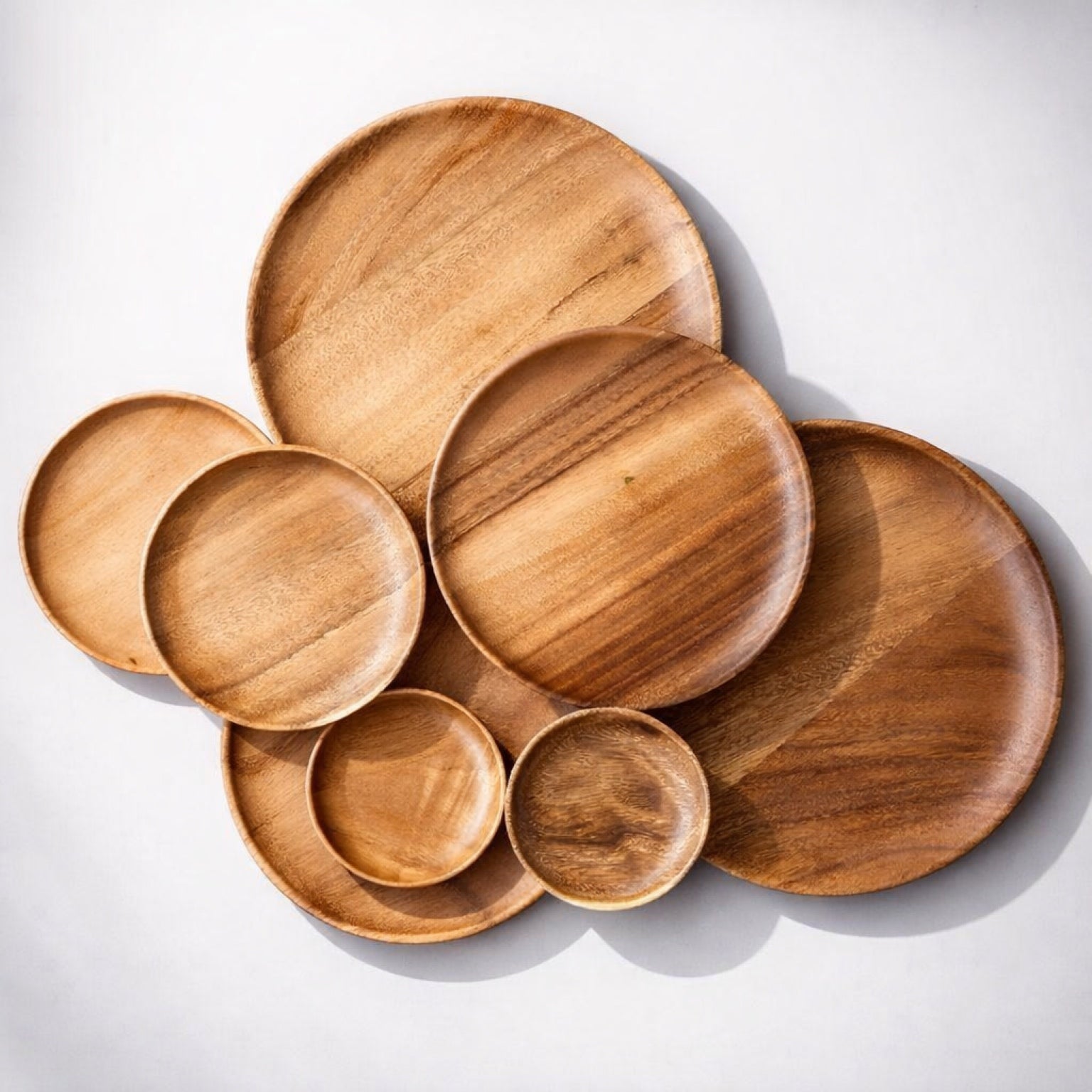 Akazienholz Teller Rund – Holz Teller handgefertigt