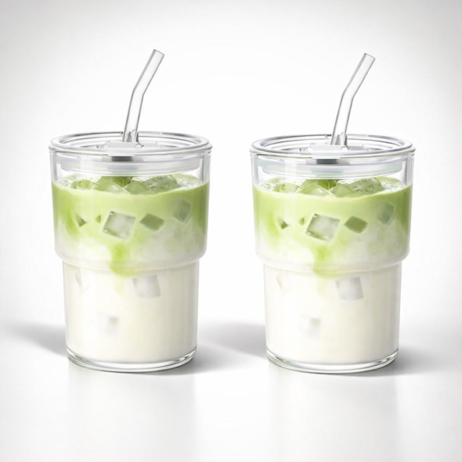 Glas To Go Becher für Kaffee und Matcha