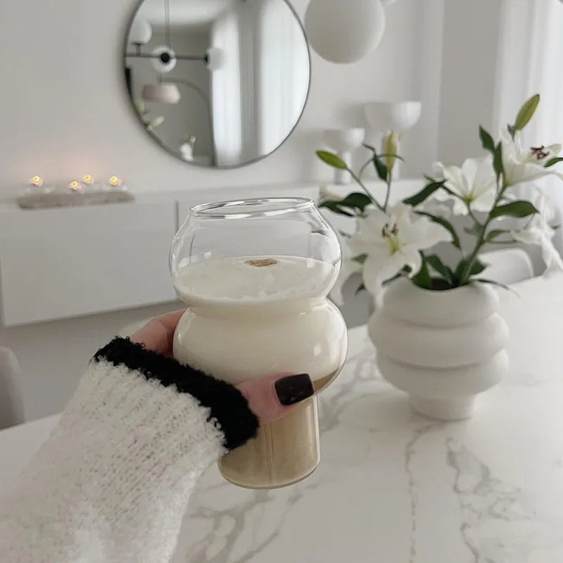 Kürbisförmiges Trinkglas 320ml - für Latte Macchiato
